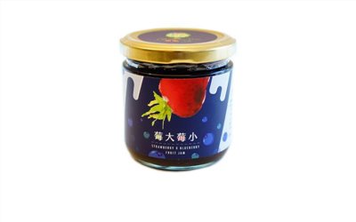 莓大莓小無農藥 草莓藍莓雙果醬